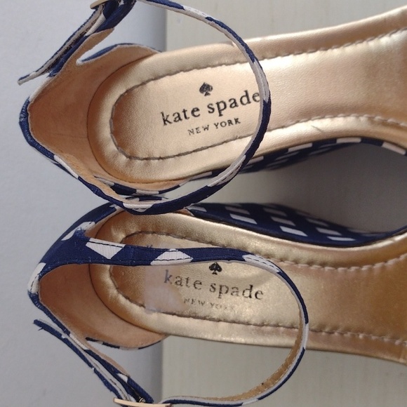 Kate Spade Navy and White Platform Sandals - Picture 8 of 11